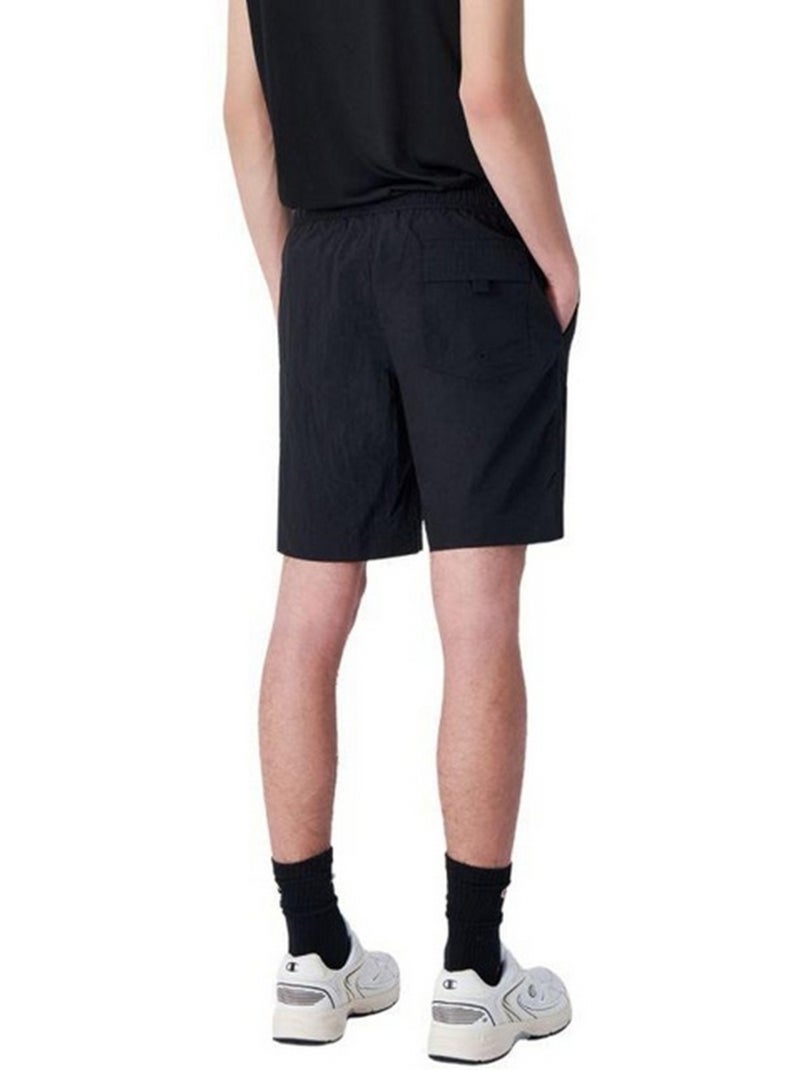 Champion - Short de bain motif/style Logo brodé Noir - Kiabi