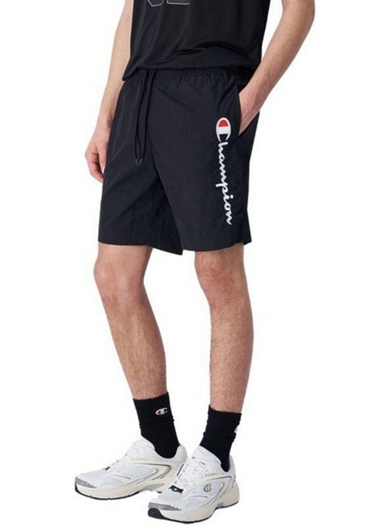 Champion - Short de bain motif/style Logo brodé Noir - Kiabi