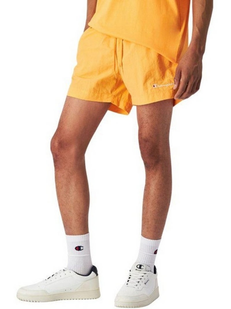 Champion - Short de bain motif/style Logo brodé Orange - Kiabi