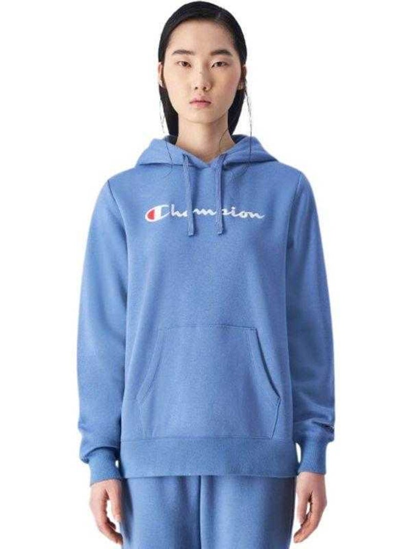 Champion - Sweat à capuche motif/style grand logo Bleu - Kiabi