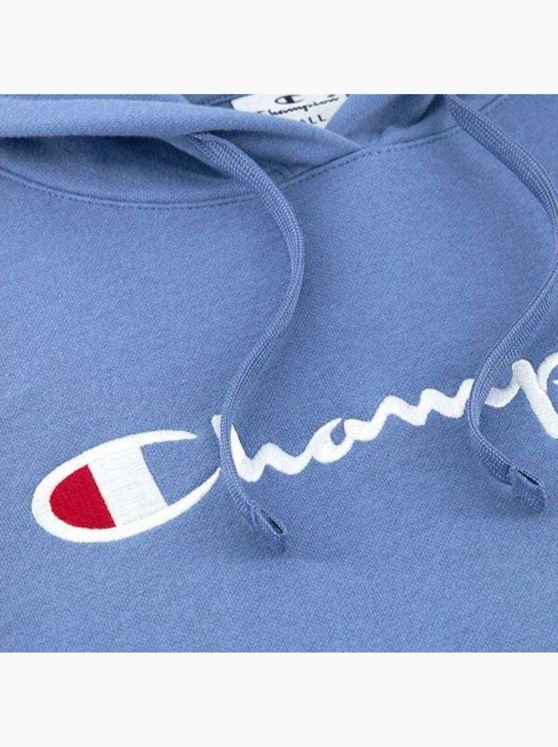 Champion - Sweat à capuche motif/style grand logo Bleu - Kiabi