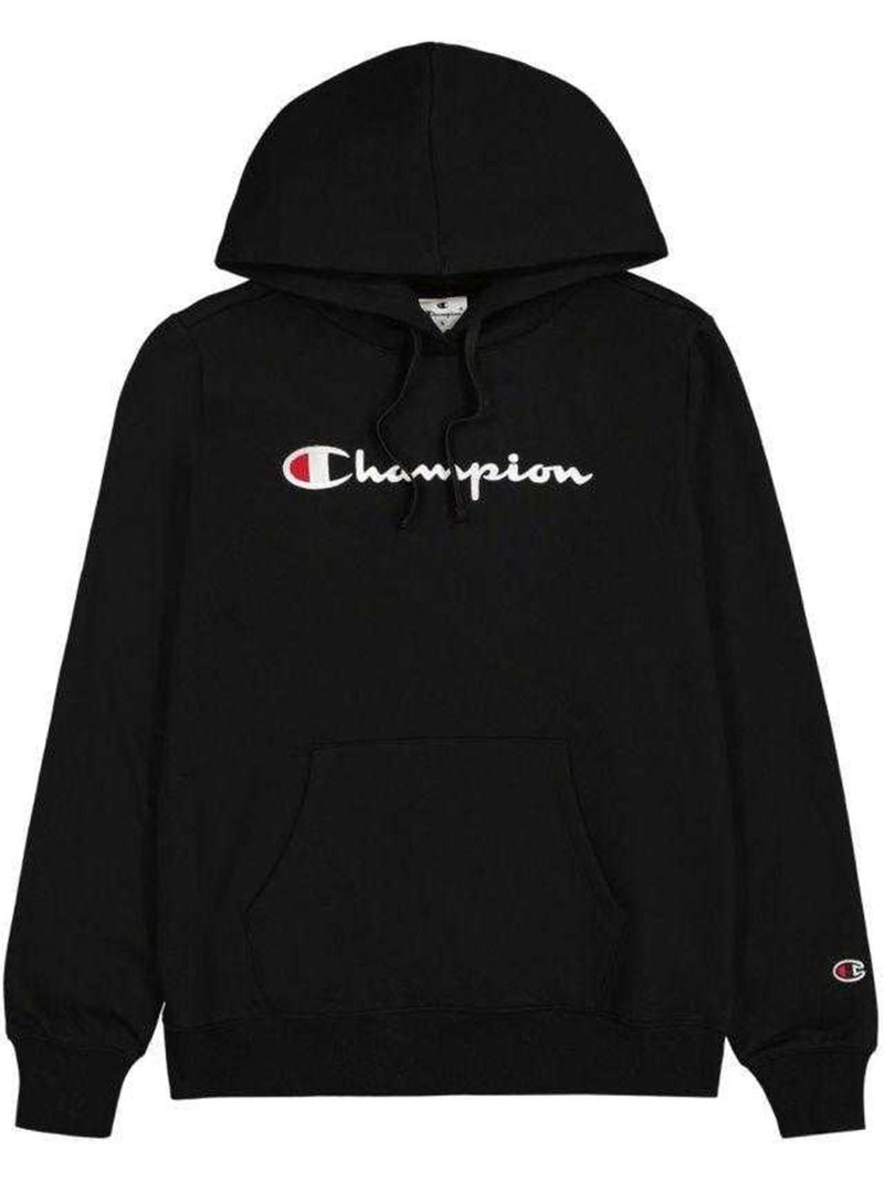 Champion - Sweat à capuche motif/style grand logo Noir - Kiabi