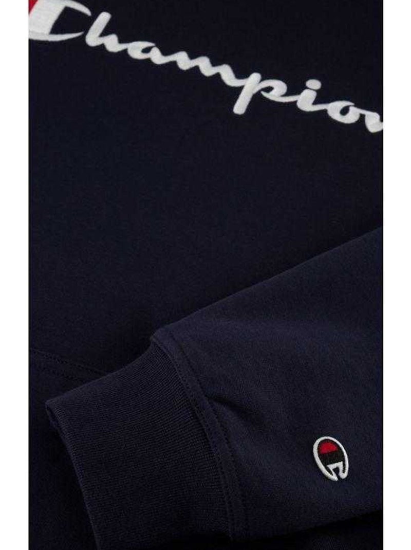 Champion - Sweat à capuche motif/style logo Bleu marine - Kiabi