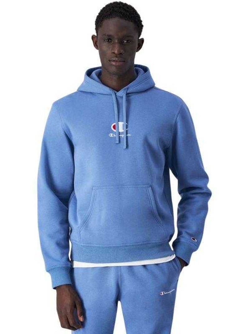 Champion - Sweat à capuche motif/style logo Bleu - Kiabi