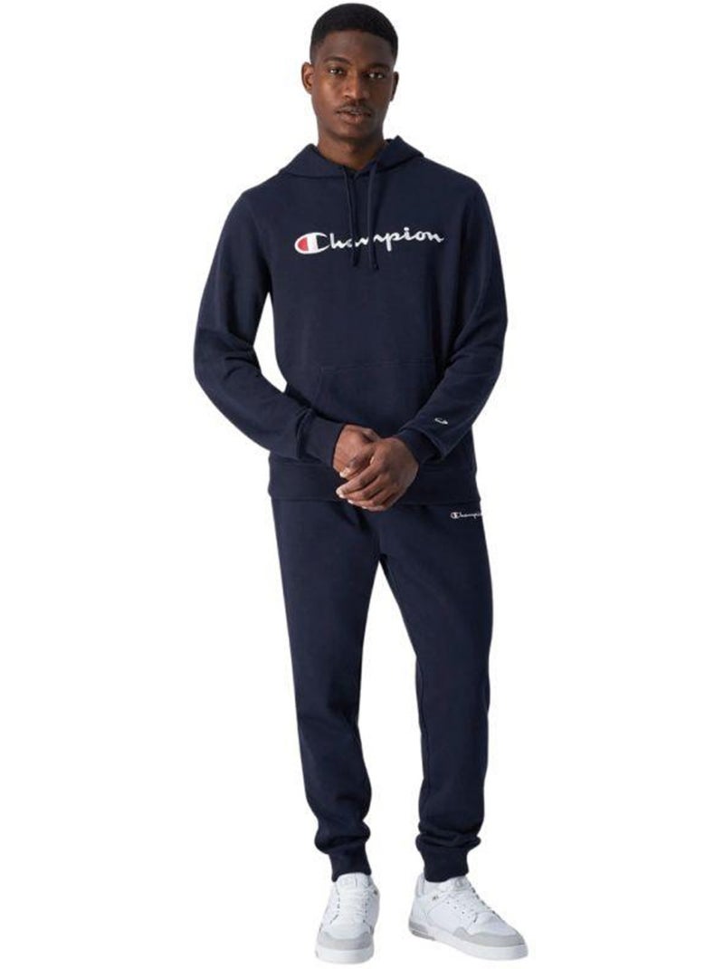Champion - Sweat à capuche motif/style Logo brodé Bleu marine - Kiabi