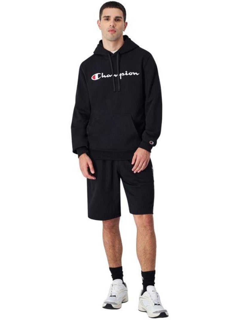 Champion - Sweat à capuche motif/style Logo brodé Noir - Kiabi
