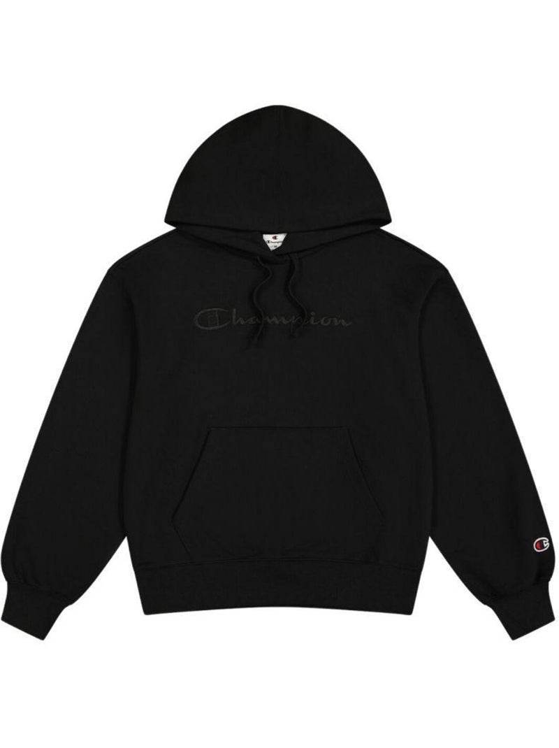 Champion - Sweat à capuche motif/style Logo brodé Noir - Kiabi