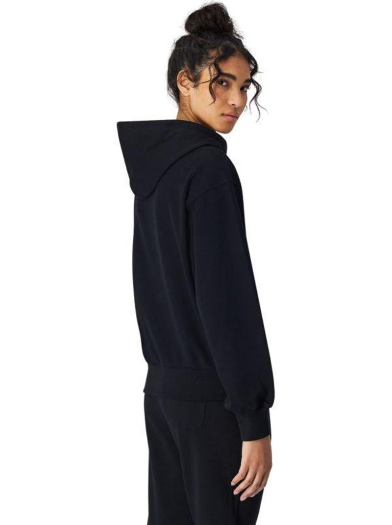 Champion - Sweat à capuche motif/style Logo brodé Noir - Kiabi