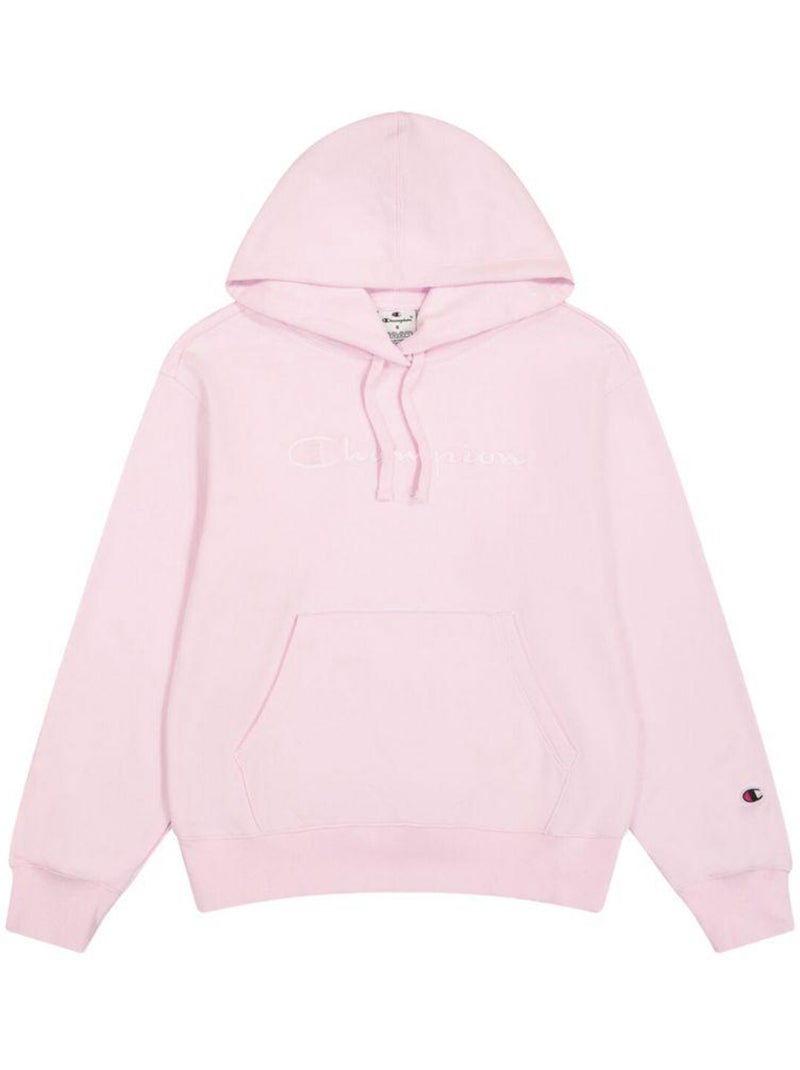 Champion - Sweat à capuche motif/style Logo brodé Rose - Kiabi