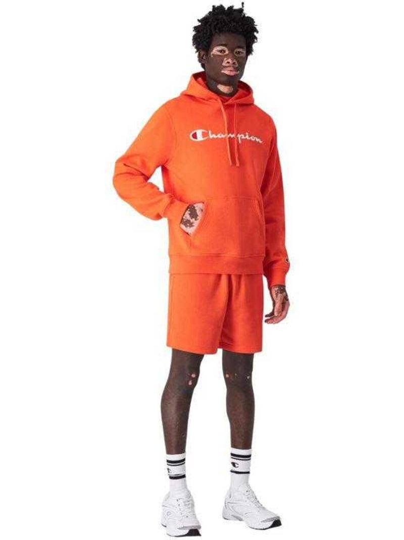 Champion - Sweat à capuche motif/style logo Orange - Kiabi