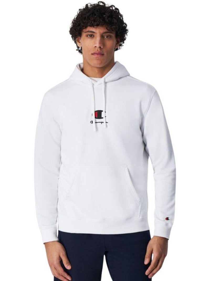 Champion - Sweat à capuche motif/style logo sur poitrine Blanc - Kiabi