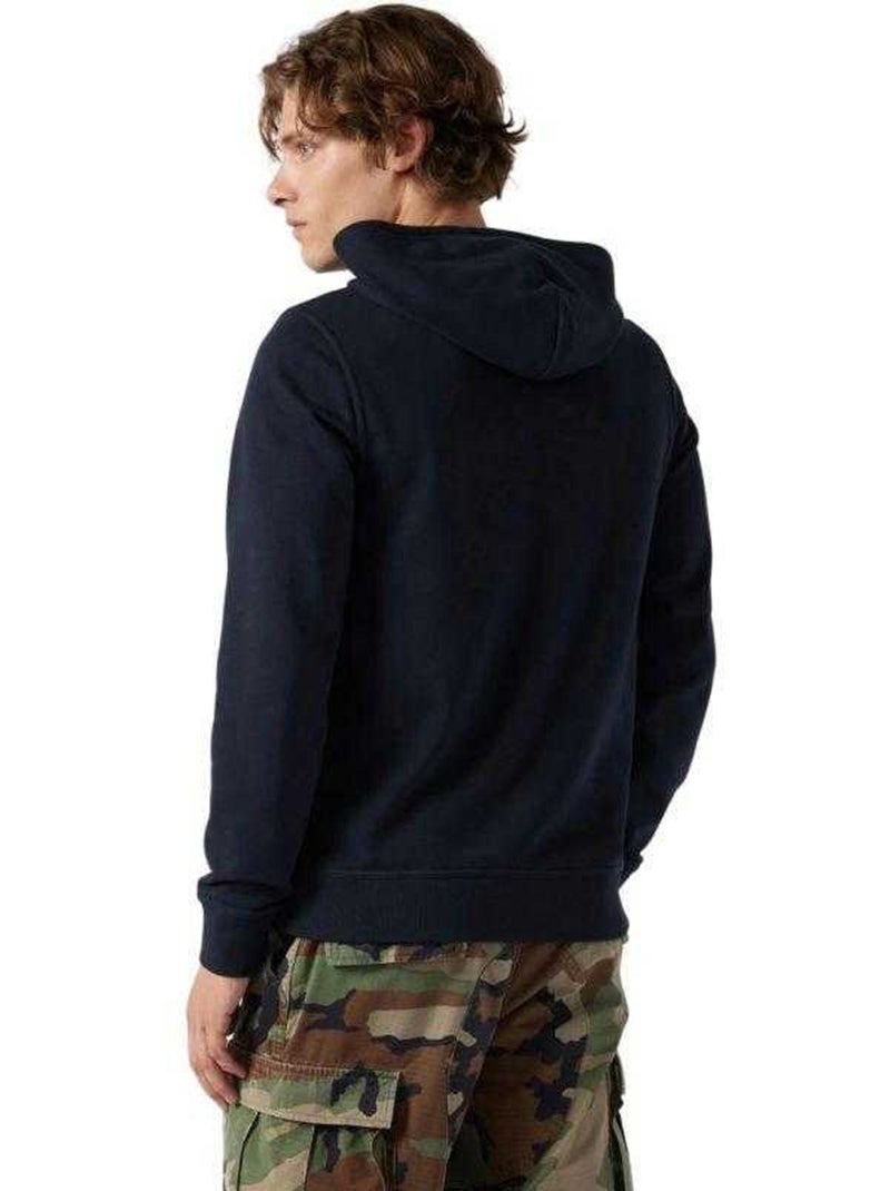 Champion - Sweat à capuche motif/style logo sur poitrine Bleu marine - Kiabi