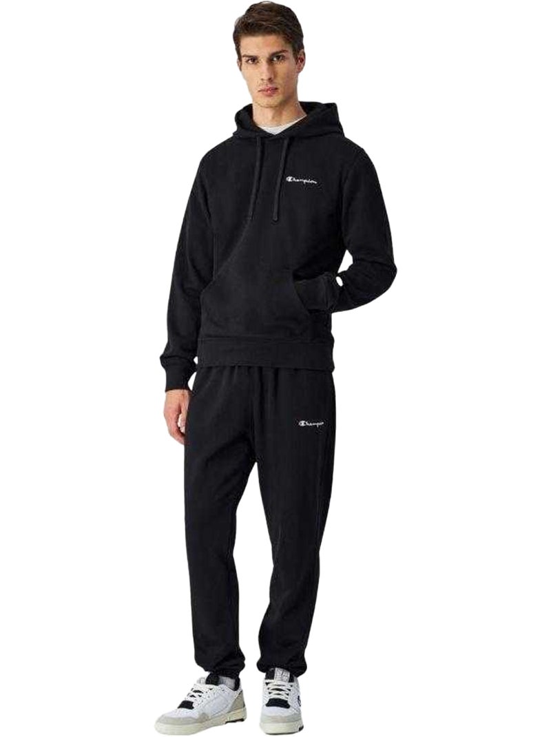 Champion - Sweat à capuche motif/style logo sur poitrine Noir - Kiabi