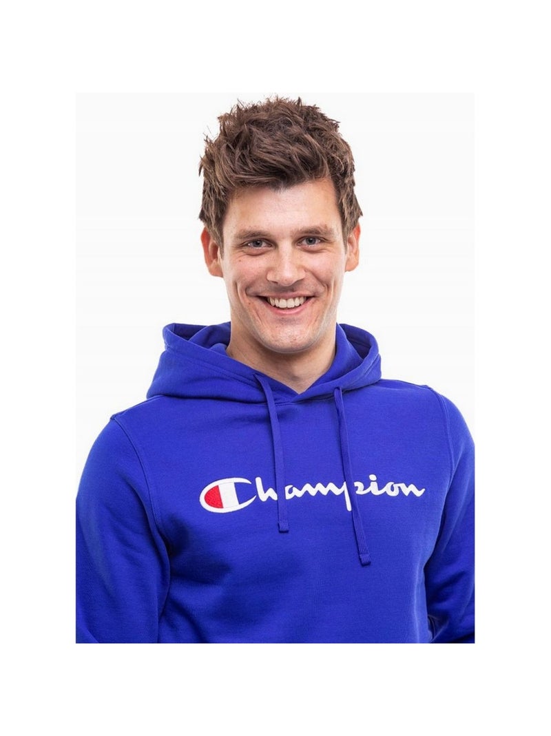 Champion - Sweat à capuche motif/style Texte Bleu roi - Kiabi