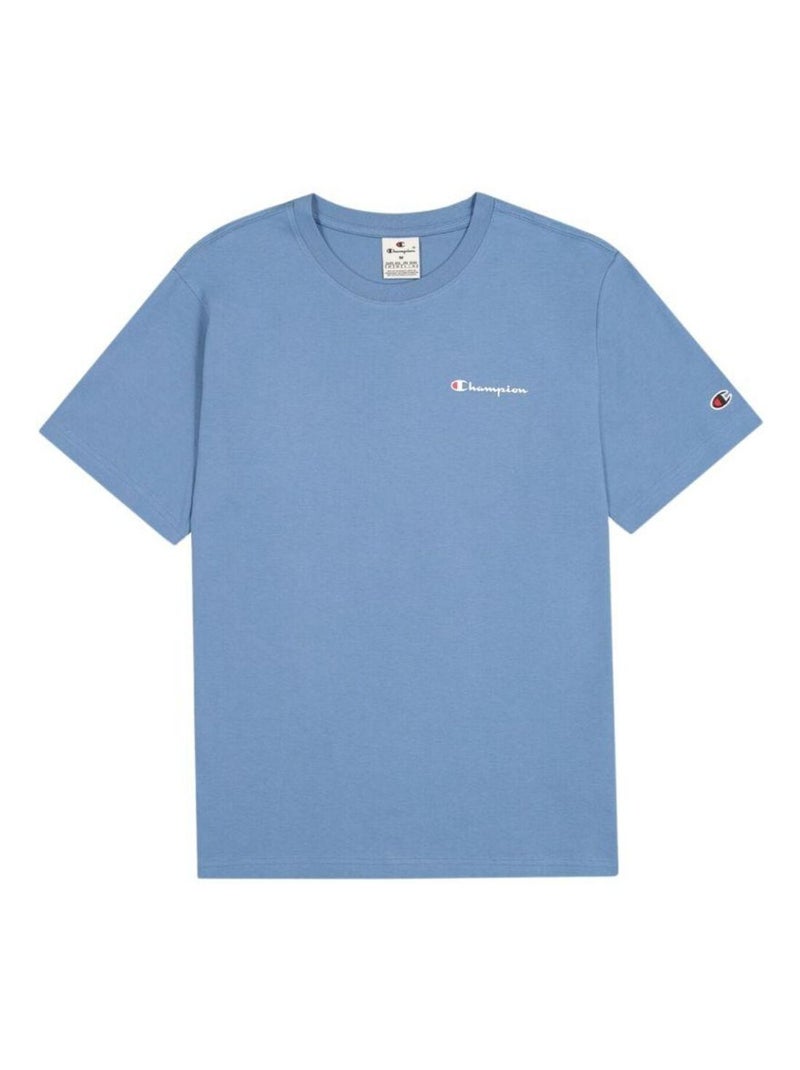 Champion - T-shirt Manches courtes Bleu lagon - Kiabi