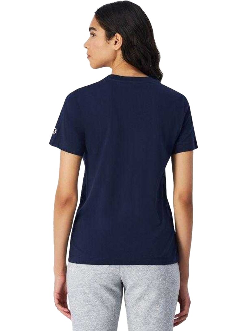 Champion - T-shirt motif/style logo Bleu marine - Kiabi