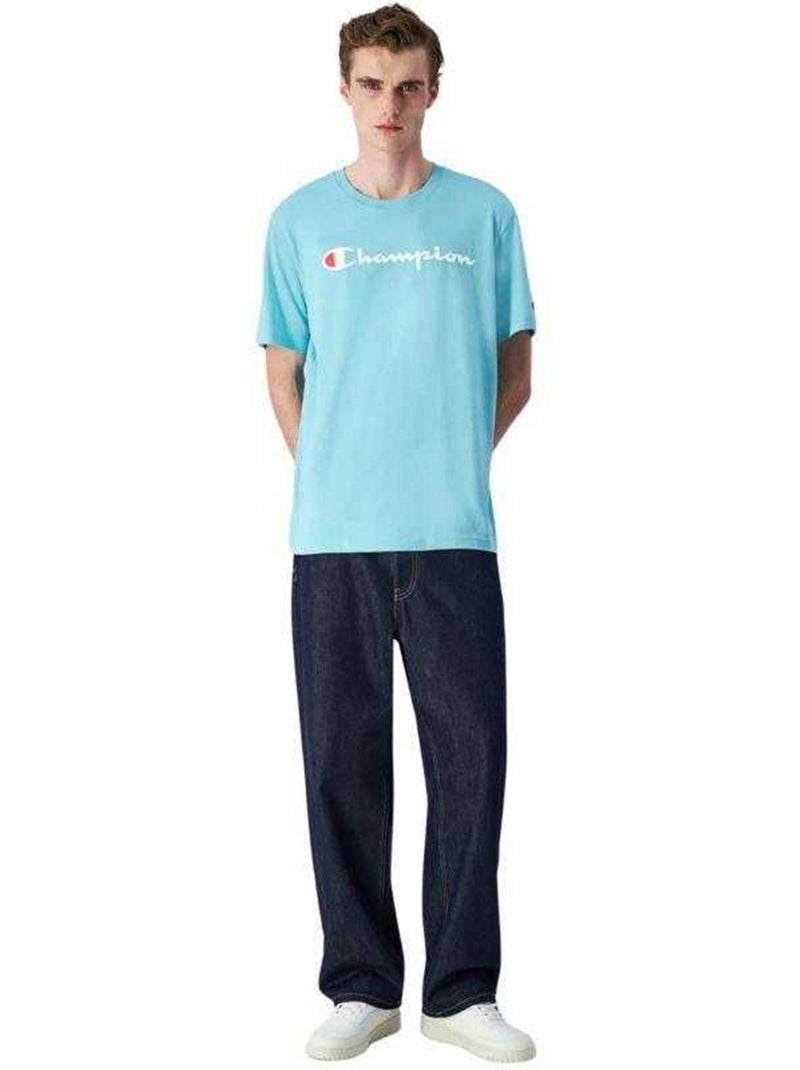 Champion - T-shirt motif/style logo Bleu - Kiabi