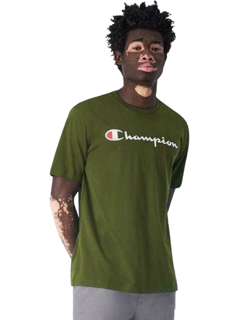 Champion - T-shirt motif/style logo Vert - Kiabi