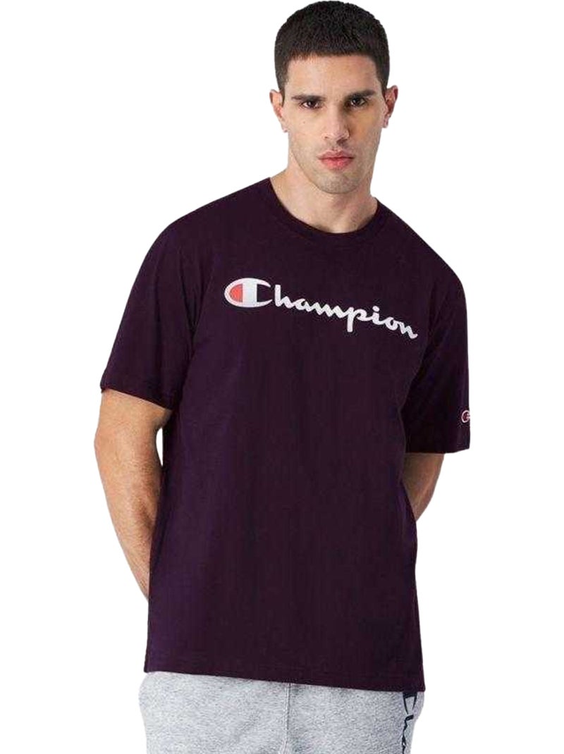 Champion - T-shirt motif/style logo Violet clair - Kiabi