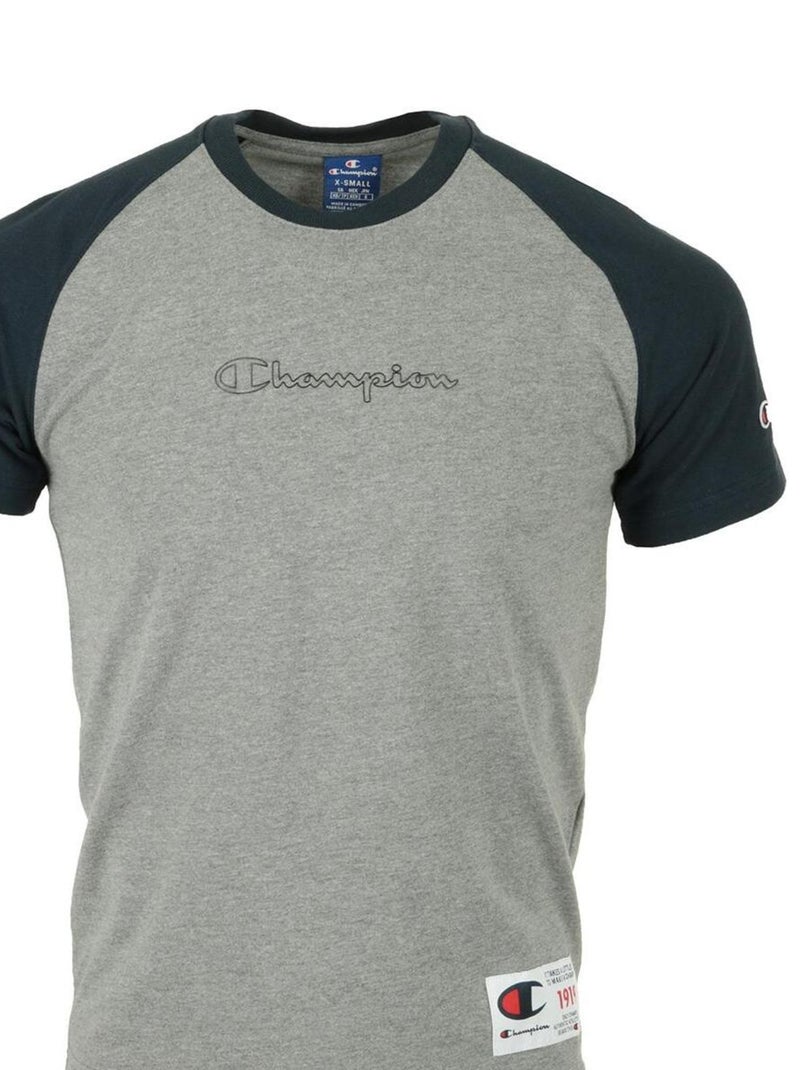 Champion Crewneck T-Shirt Gris Bleu marine - Kiabi
