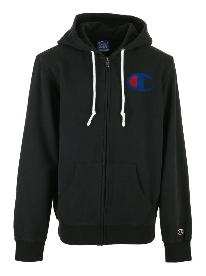 Champion Hooded Full Zip Sweatshirt Noir - Kiabi