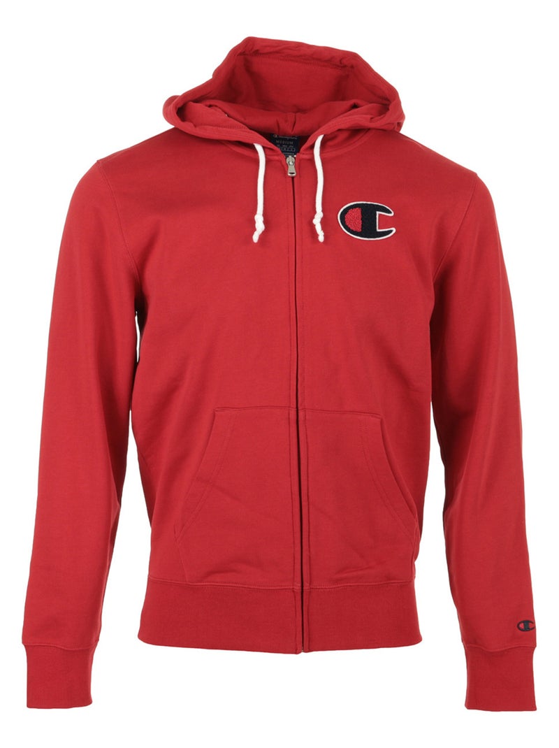 Champion Hooded Full Zip Sweatshirt Rouge - Kiabi
