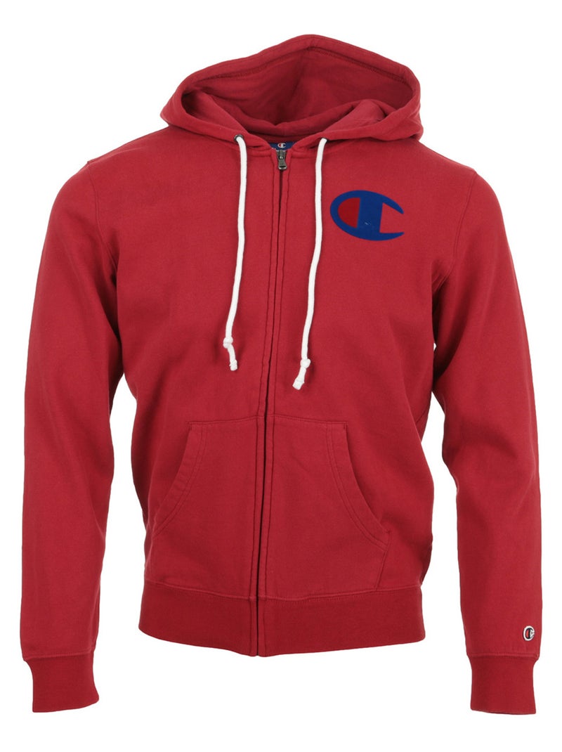 Champion Hooded Full Zip Sweatshirt Rouge - Kiabi