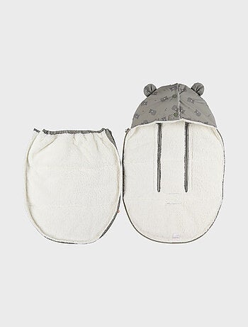 Chancelière déperlante kaki en sherpa 80x50 cm Noukie's