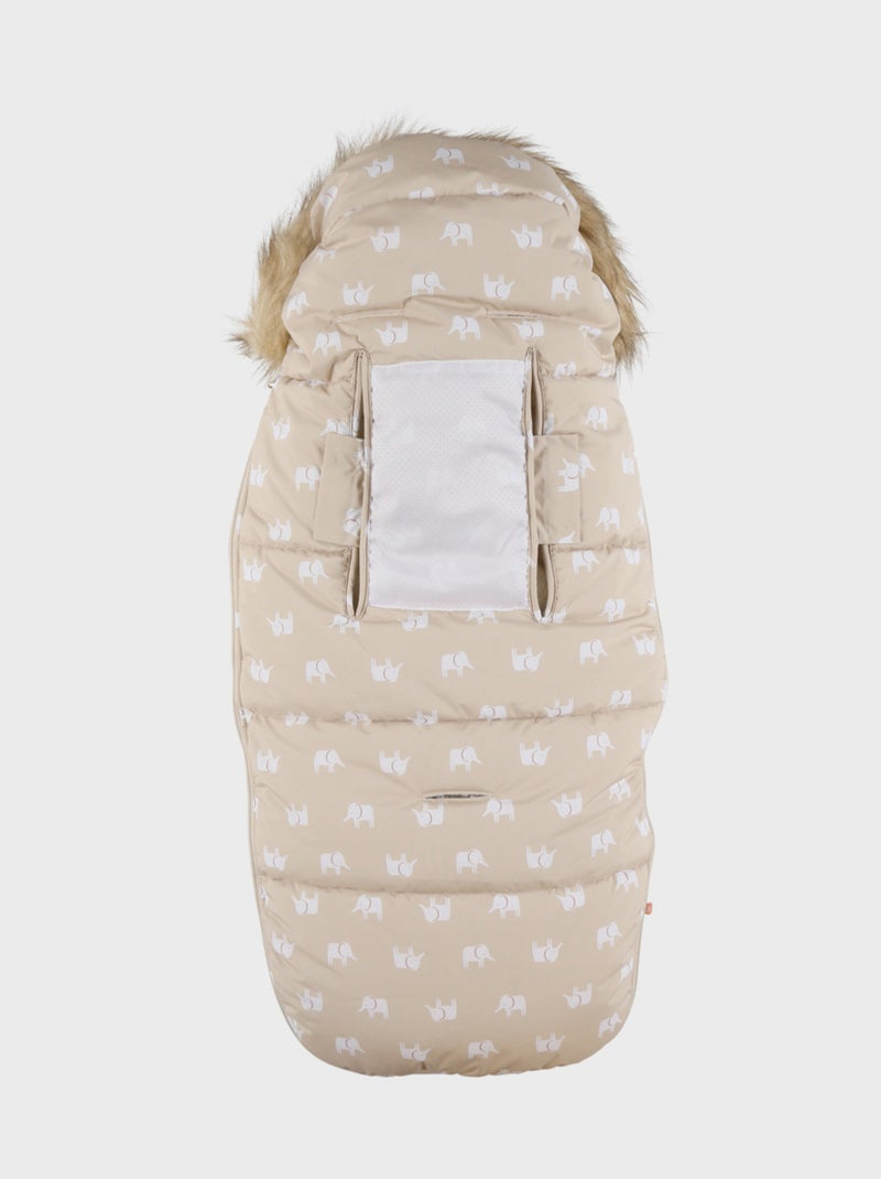 Chancelière déperlante motif éléphant 80x50 cm Noukie's Beige - Kiabi