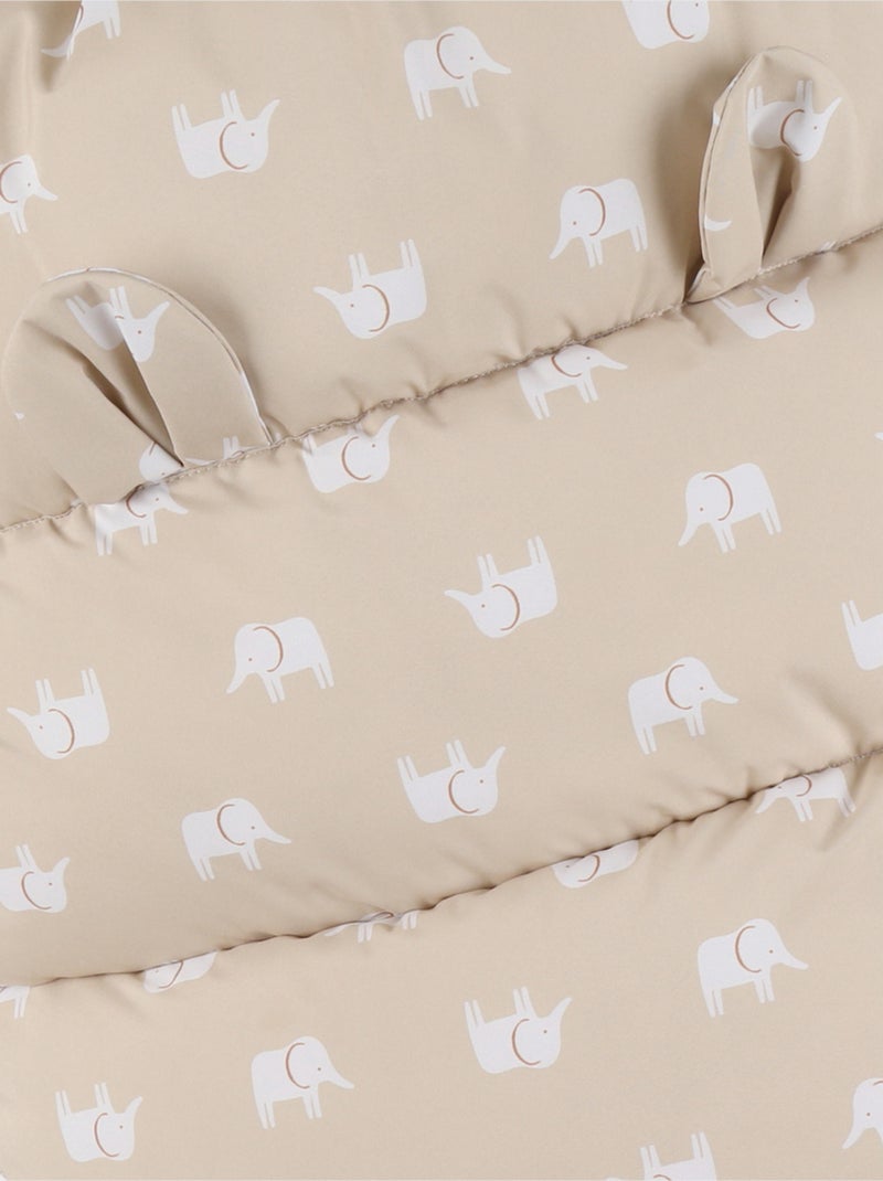 Chancelière déperlante motif éléphant 80x50 cm Noukie's Beige - Kiabi