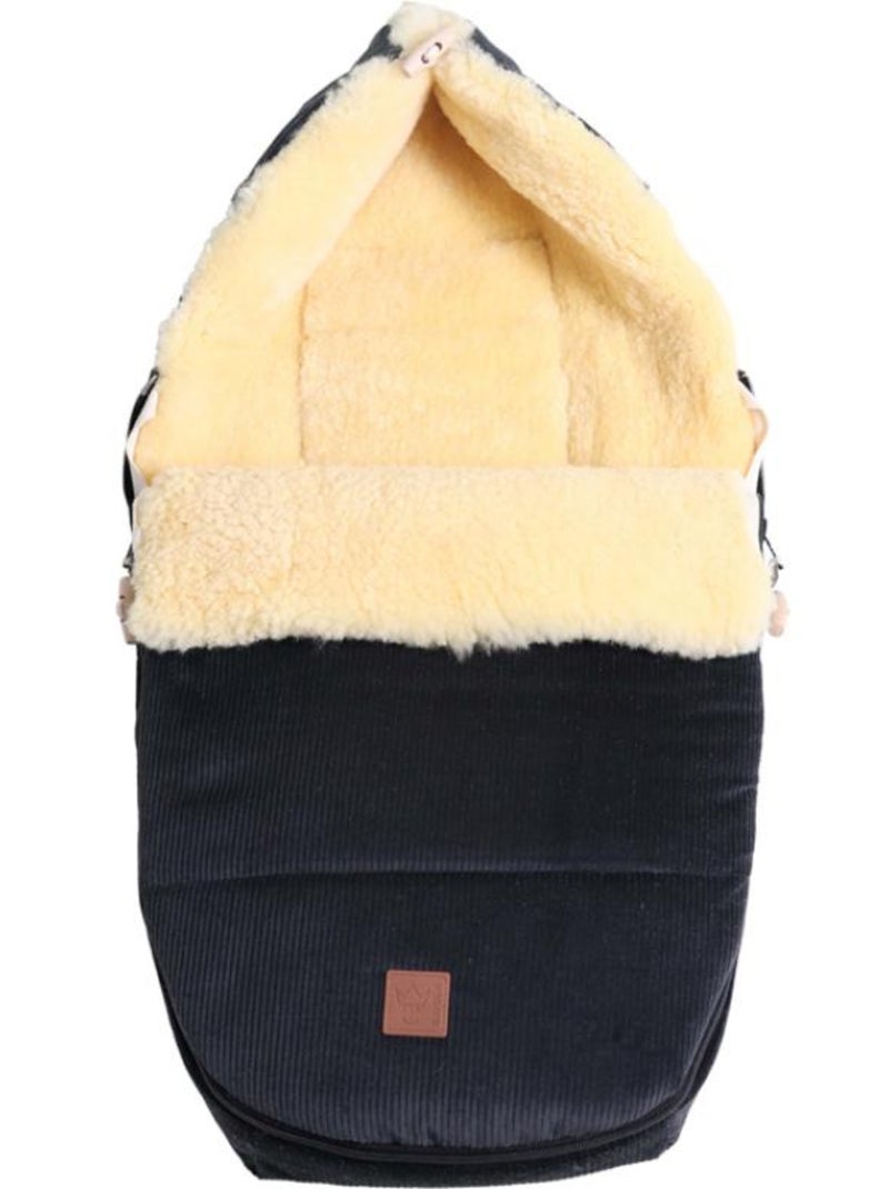 Chancelière Filia Cord en peau de mouton dark grey (0-24 mois) Gris - Kiabi