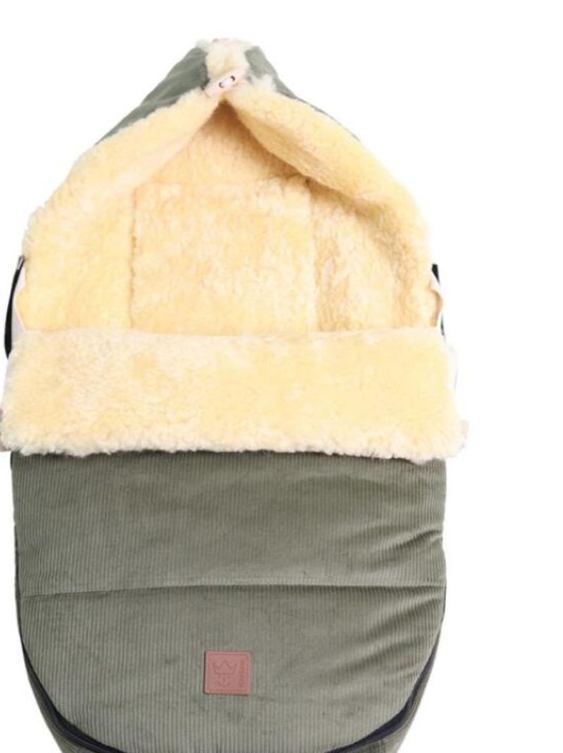 Chancelière Filia Cord en peau de mouton green (0-24 mois) Vert - Kiabi