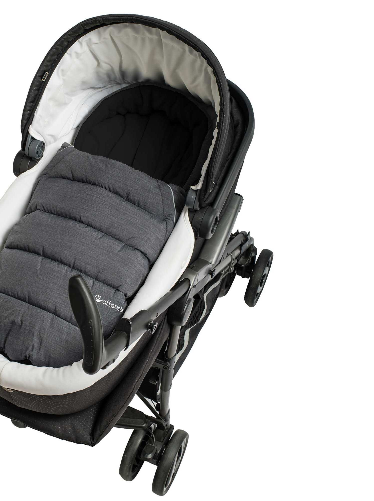 Chancelière Poussette Hiver Grande Taille 110 Cm - Universelle, Imperméable & Chaude - Cosy Ergonomique Gris - 3