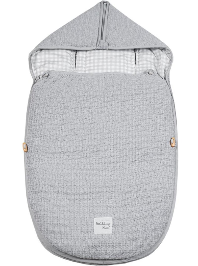 Chancelière pour nacelle & siège auto vichy gris (0-24 mois) Gris - Kiabi