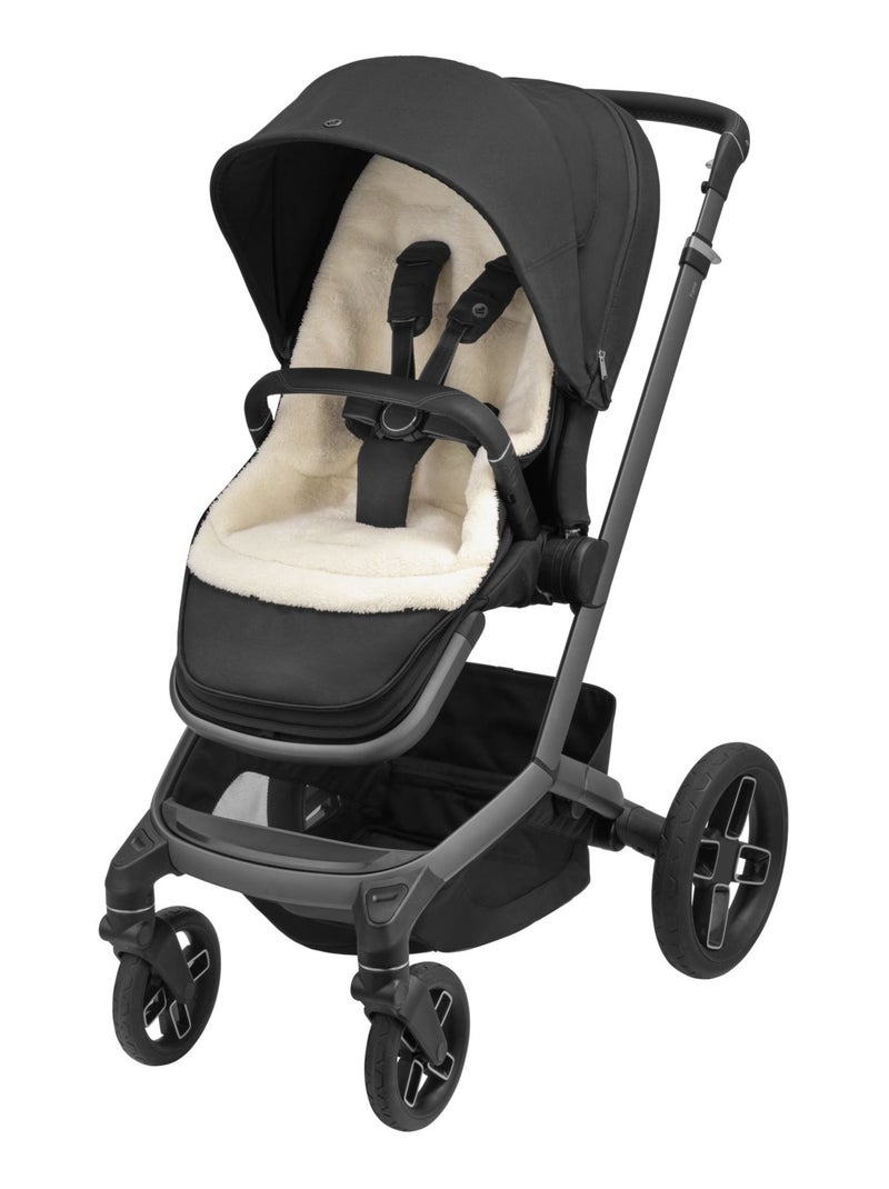 Chancelière pour poussette 2 en 1 Beige/Noir - Kiabi