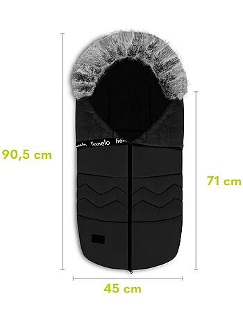 Chancelière pour poussettes LIONELO Frode - Universelle - Fourrure amovible - Imperméable