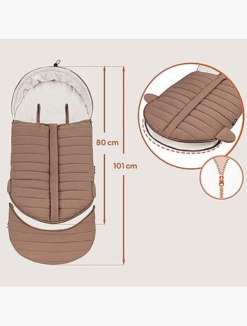 Chancelière pour poussettes LIONELO Oli - Universelle - Imperméable - +5 à –20°C - Filtre UV