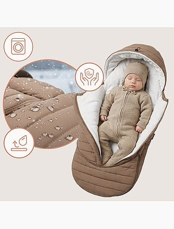 Chancelière pour poussettes LIONELO Oli - Universelle - Imperméable - +5 à –20°C - Filtre UV