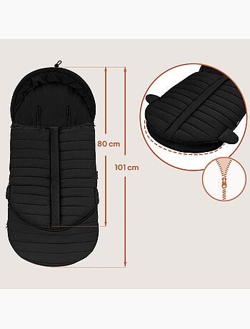 Chancelière pour poussettes LIONELO Oli - Universelle - Imperméable - +5 à –20°C - Filtre UV