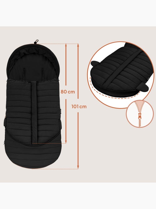 Chancelière pour poussettes LIONELO Oli - Universelle - Imperméable - +5 à –20°C - Filtre UV - Kiabi