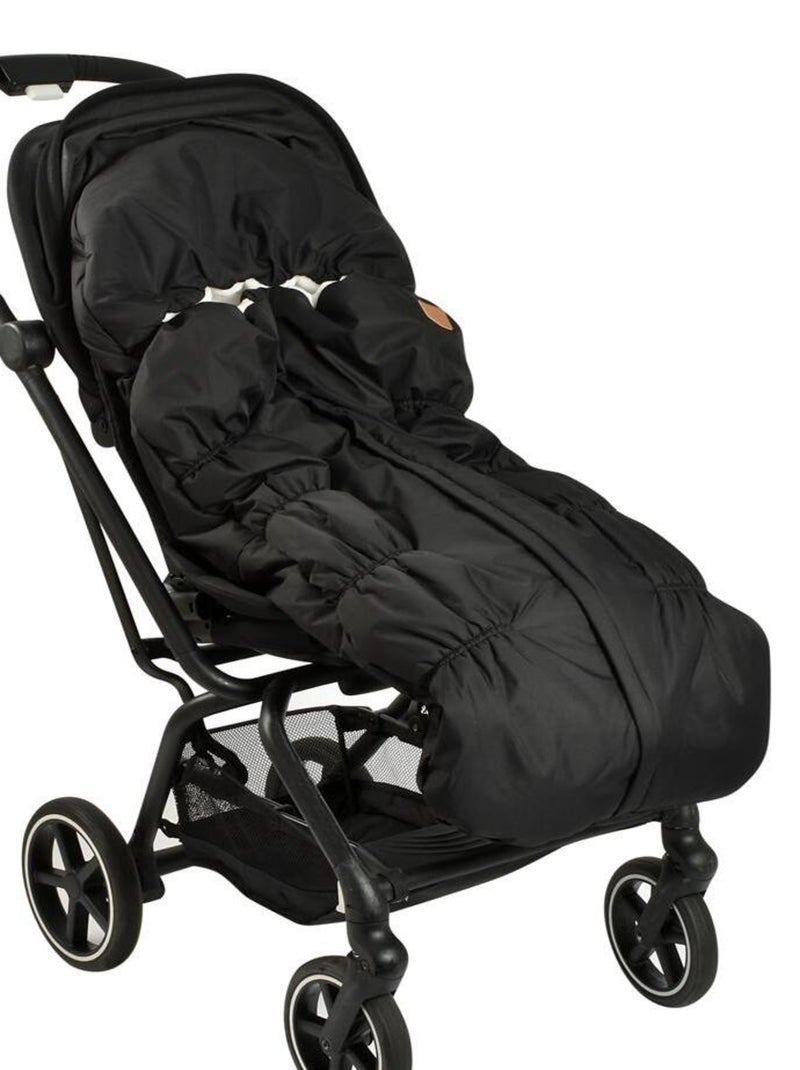 Chancelière poussette noir polaire blanche (6-24 mois) Noir - Kiabi