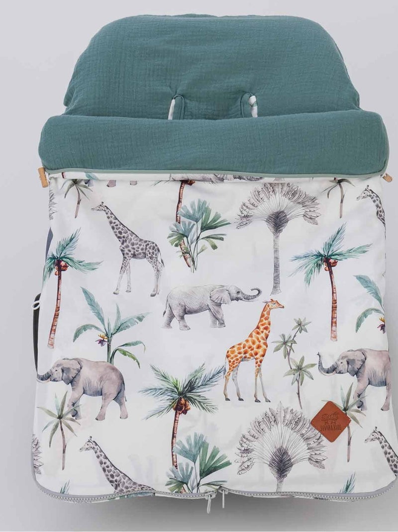 Chancelière universelle en 100% coton, Safari SEVIRA KIDS Multicolore - Kiabi