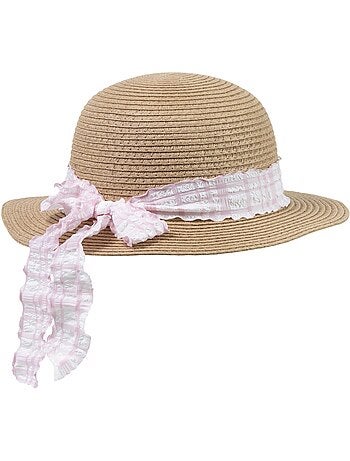 Chapeau 100% Papier de paille, ajustable 50 à 56 cm, protection soleil fille Isotoner