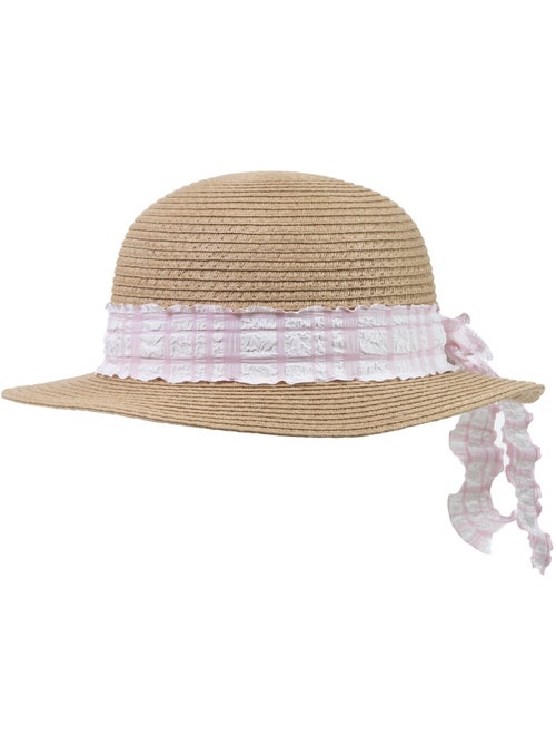 Chapeau 100% Papier de paille, ajustable 50 à 56 cm, protection soleil fille Isotoner - Kiabi