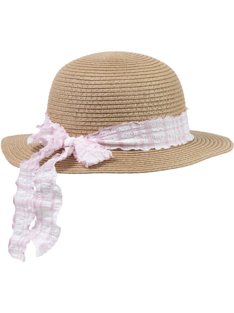 Chapeau 100% Papier de paille, ajustable 50 à 56 cm, protection soleil fille Isotoner Rose - Kiabi