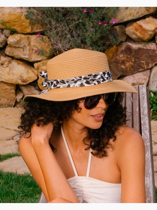 Chapeau 100% papier de paille claire, ajustable à l'intérieur 52 à 58 cm femme isotoner - Kiabi Chapeau 100% papier de paille claire, ajustable à l'intérieur 52 à 58 cm femme isotoner - Kiabi