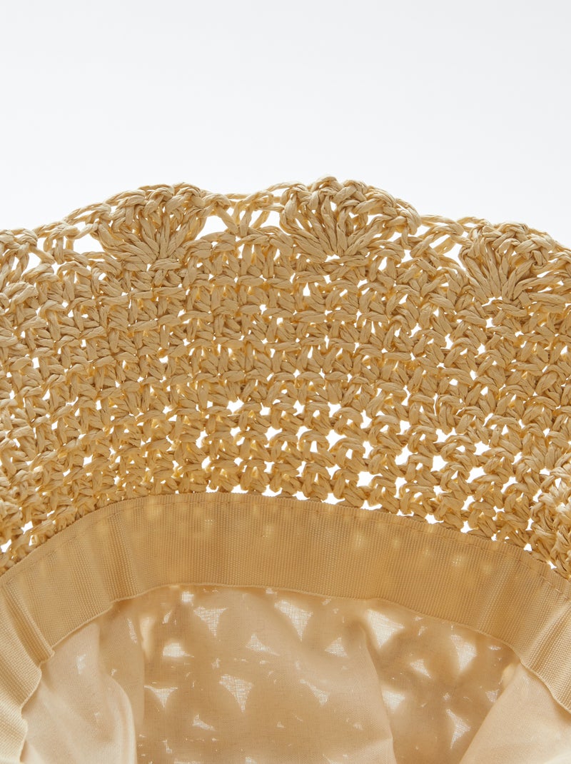 Chapeau ajouré forme cloche BEIGE - Kiabi