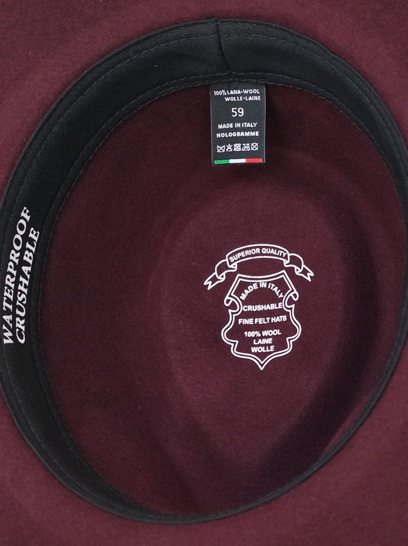 Chapeau australien HOUSTON Bordeaux - Kiabi