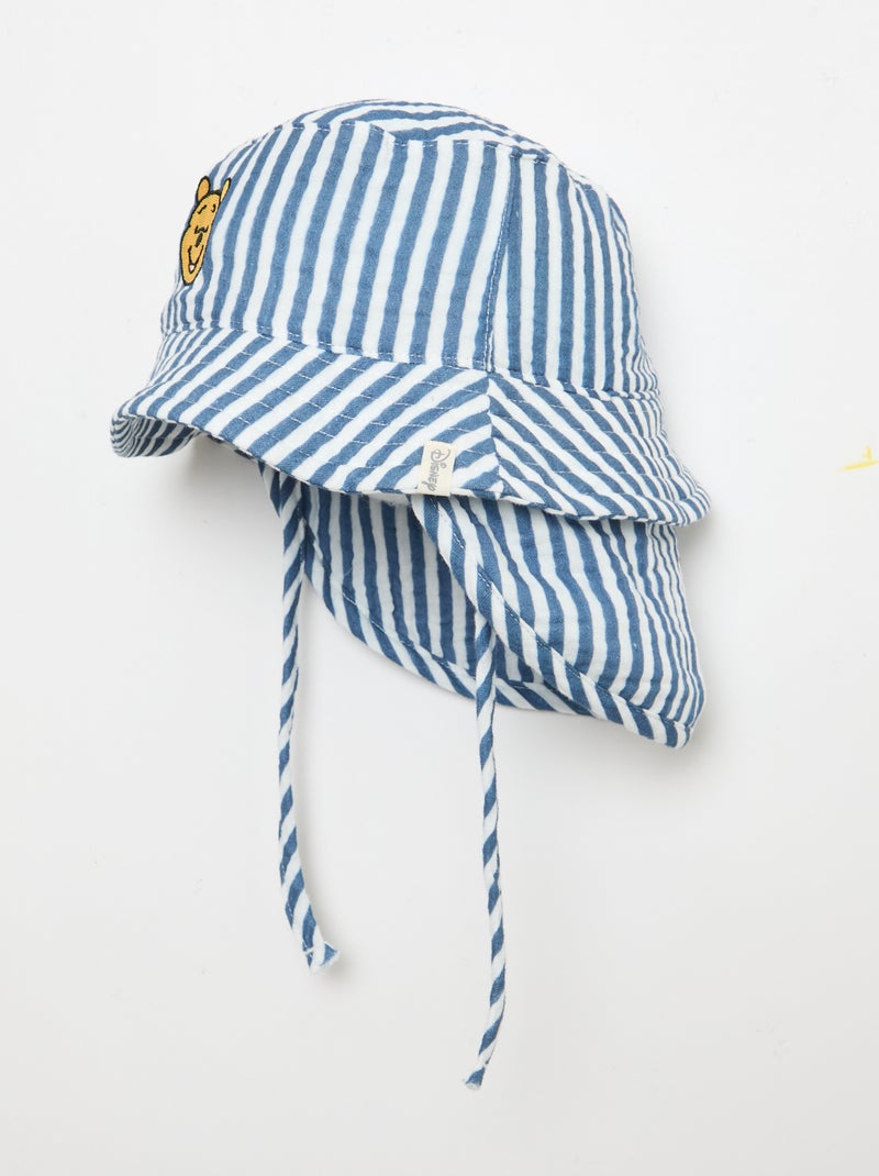 Chapeau avec lien à nouer 'Winnie' Bleu - Kiabi