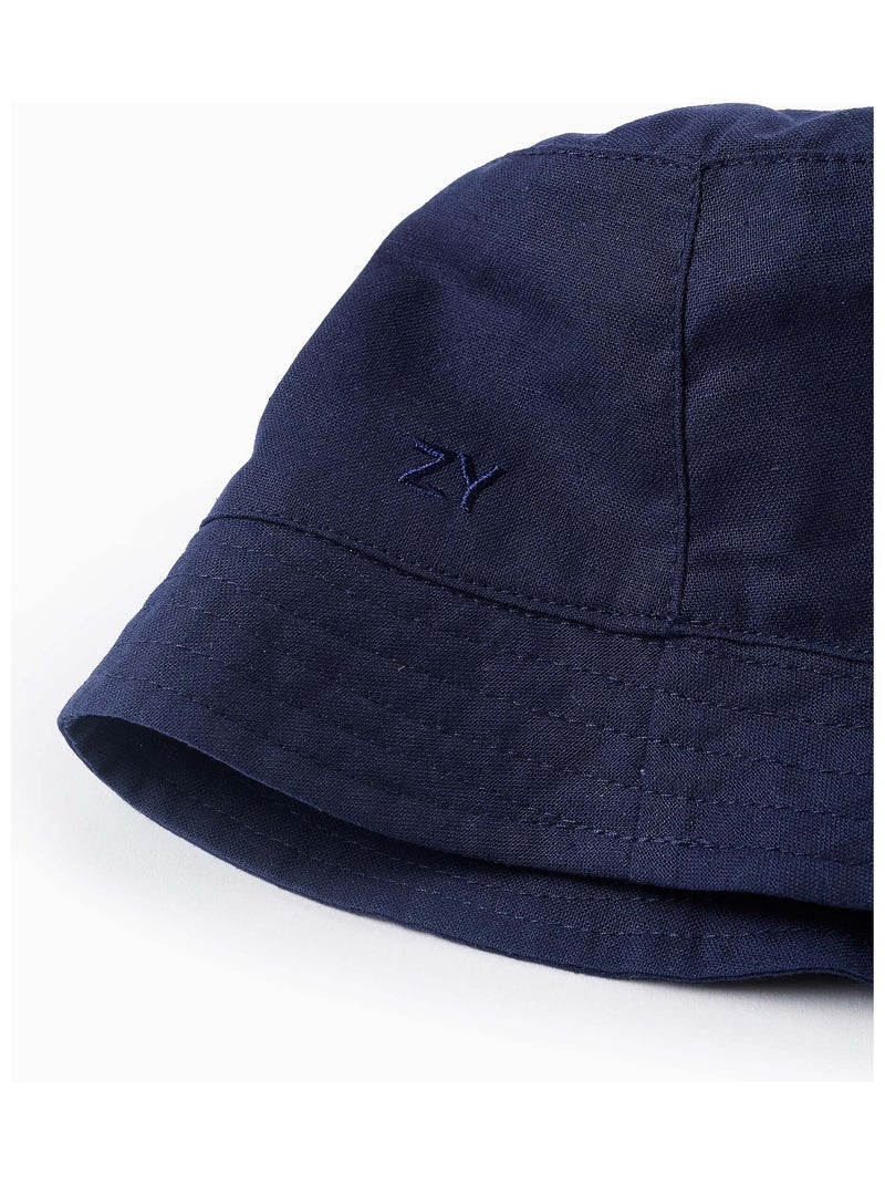 Chapeau avec Lin Bleu foncé - Kiabi